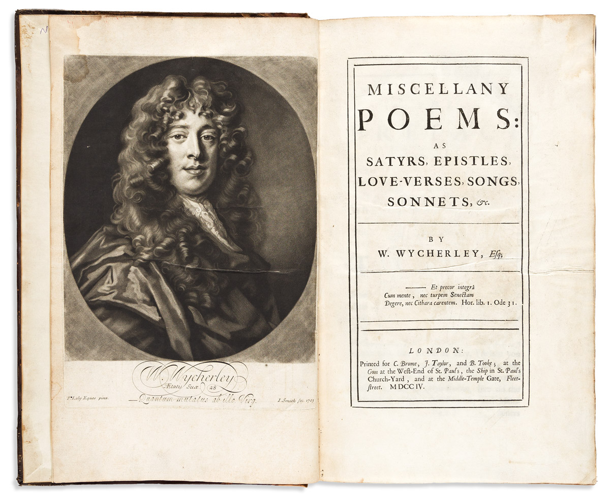 Wycherley, William (1640-1716) Miscellany Poems: as Satyrs, Epistles, Love-Verses, Songs, Sonnets, &c.